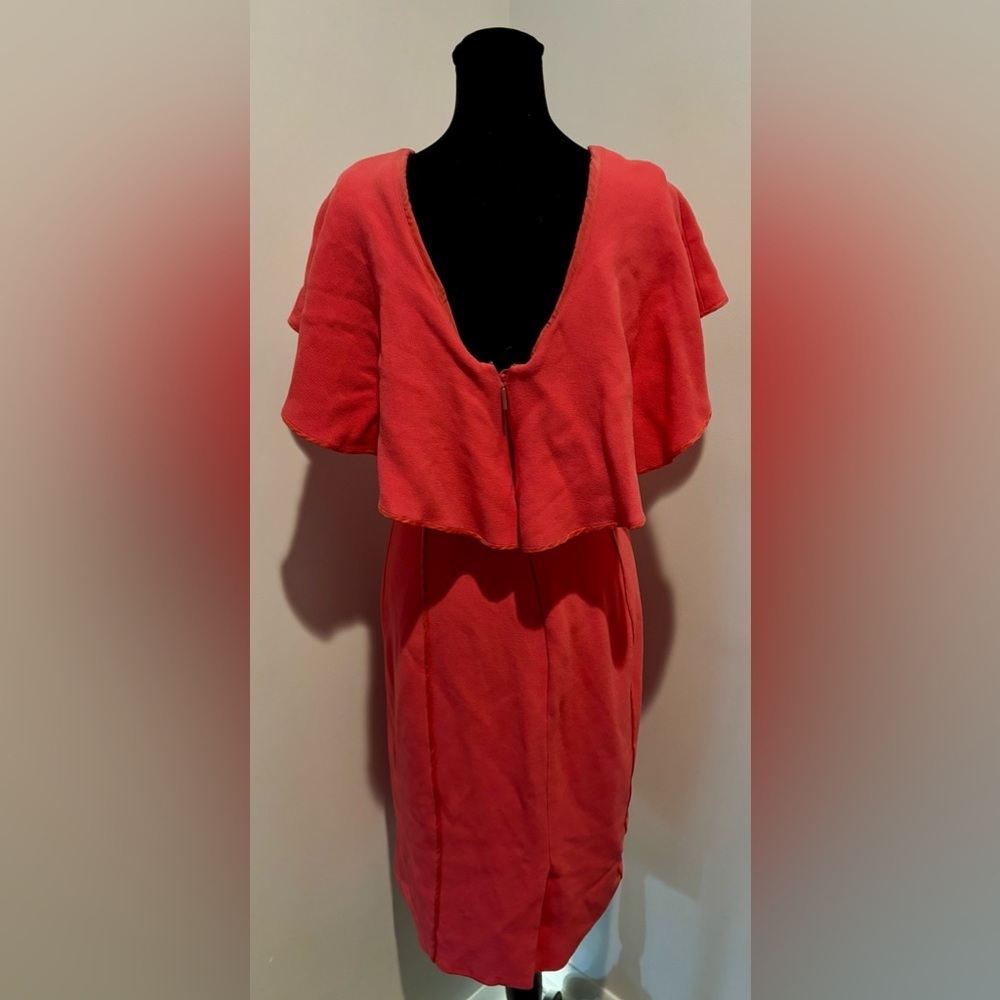 Jason Wu Coral Bubblegum Crepe Flutter Ruffle Sle… - image 3